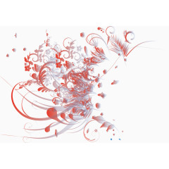 藤蔓花纹矢量图