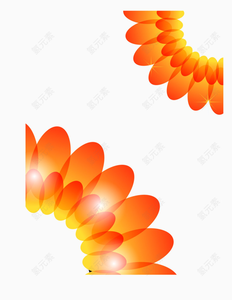 矢量装饰太阳花装饰背景