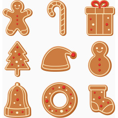 矢量圣诞节饼干素材
