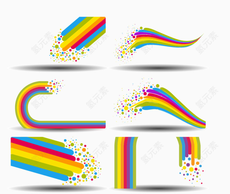 矢量彩色不规则图形