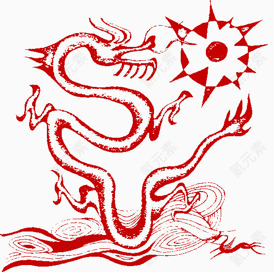 中国龙剪纸