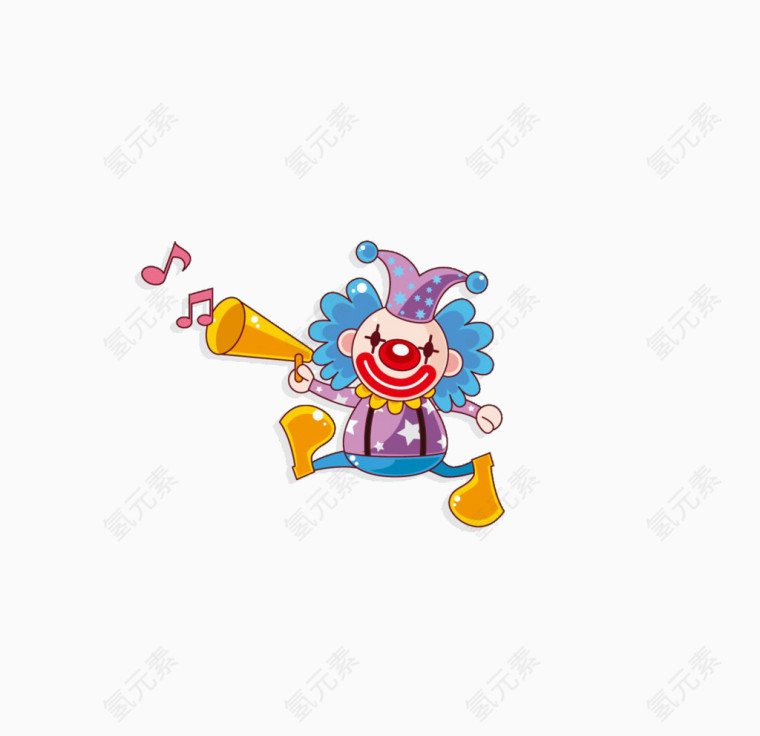 小丑吹喇叭