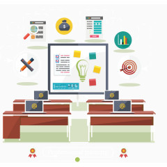 矢量商务演讲台