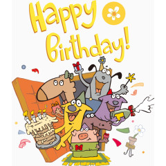 矢量动物和艺术字