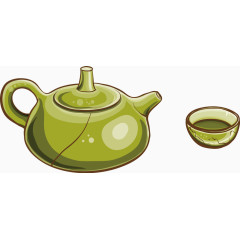 绿色茶壶