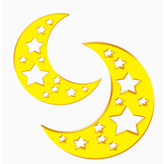 黄色精美半圆型月亮装饰品