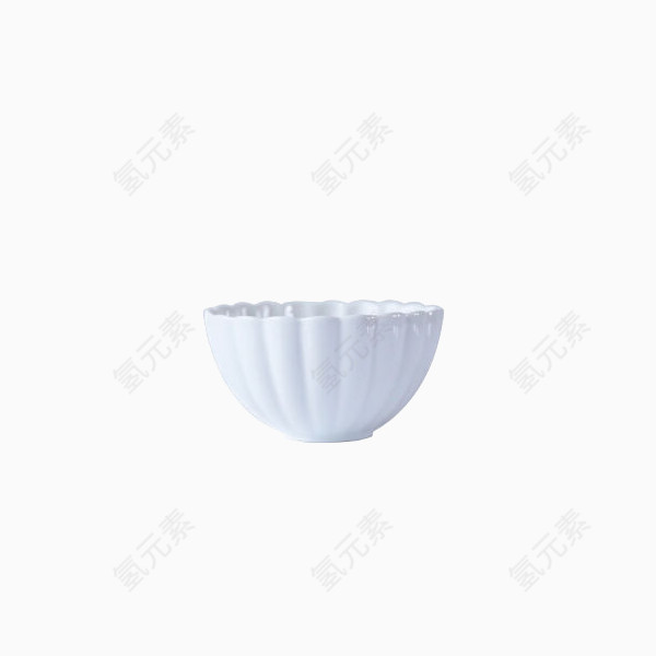 龙寅日式骨瓷贝壳纹沙拉碗白色