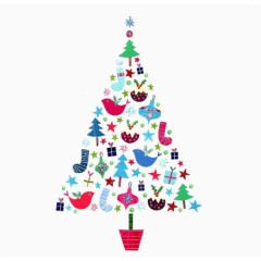 卡通圣诞装饰树