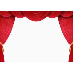 手绘红色晚会幕布