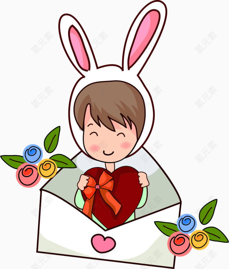 矢量小兔子女孩