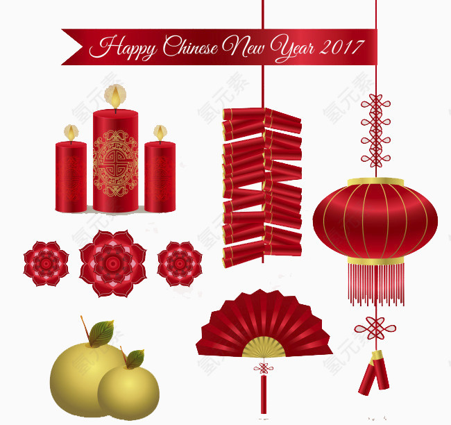 2017春节元素矢量素材