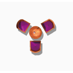 彩平图户型图红色休闲桌椅