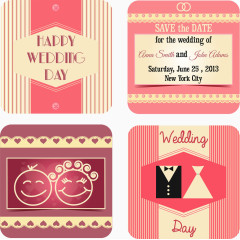 粉色邀请函矢量