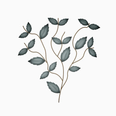 手绘复古植物树叶素材