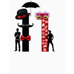 光棍节单身派对海报素材