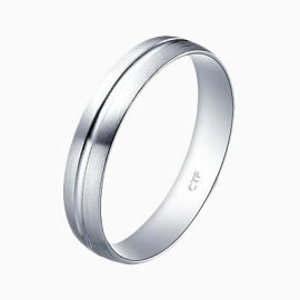 周大福PT990铂金戒指