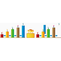 条形比例图矢量