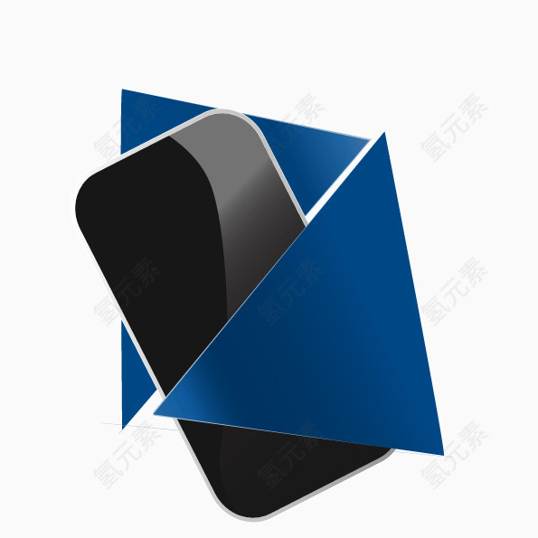 创意嵌入标贴ppt矢量素材