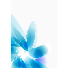 科技蓝色花朵装饰