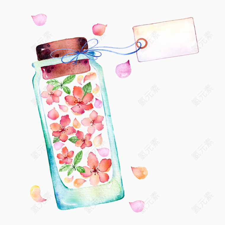 花朵瓶子