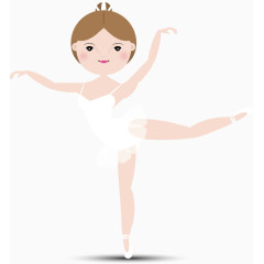 矢量手绘芭蕾舞女