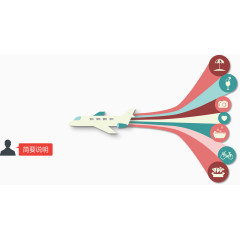 彩色飞机尾气并列关系图.