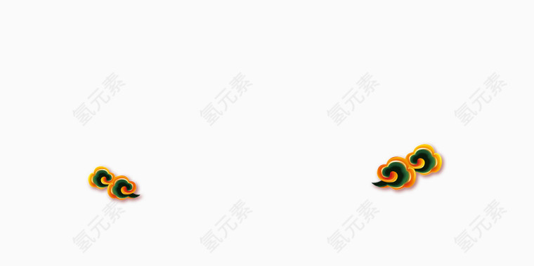 黄色祥云中国风新年喜庆