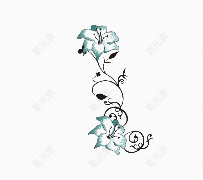 一株暗蓝色的花