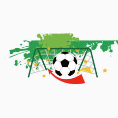 矢量水彩和足球