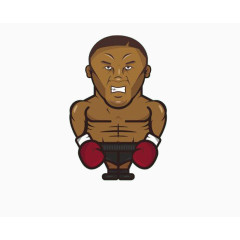 卡通拳击手男人