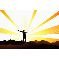 重见光明人物矢量图