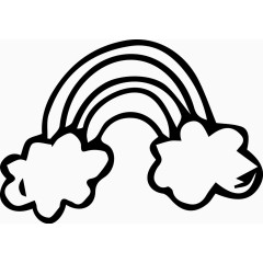 云朵彩虹卡通手绘