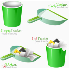 绿色环保卫生用品矢量图