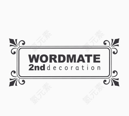 欧式底纹花纹边框