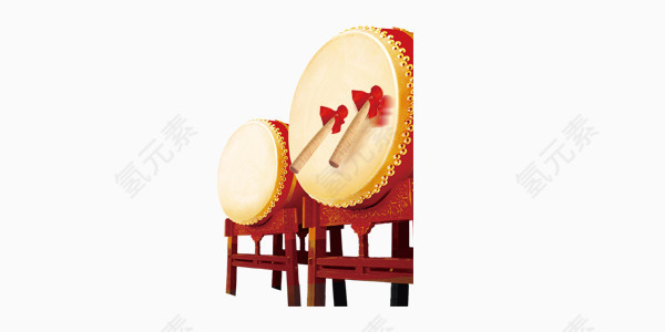 双锤红色大鼓