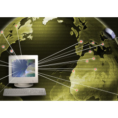 互联网连接科技未来绿色