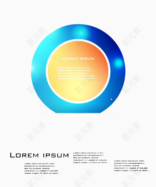 PPT背景蓝色圆形图标