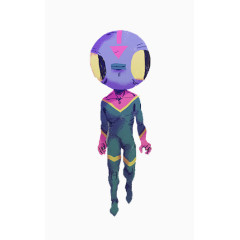 手绘鸭子头怪兽图