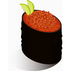 矢量日式料理寿司