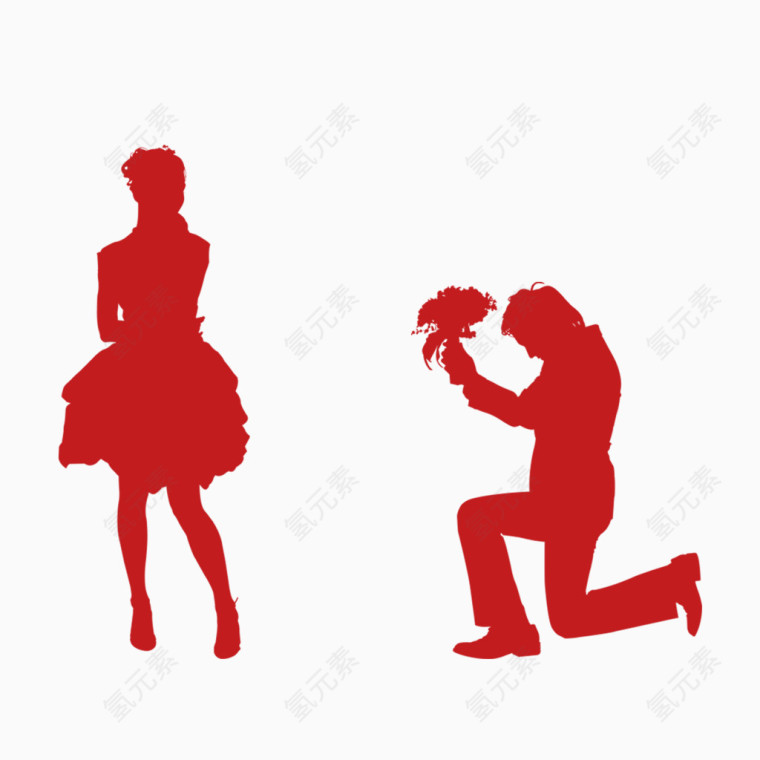 求婚人物剪影
