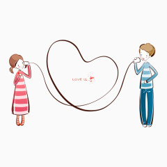 卡通人物 七夕节