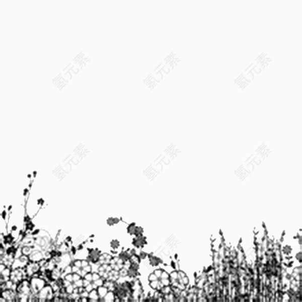 日式花簇花纹