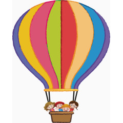 坐热气球的孩子们