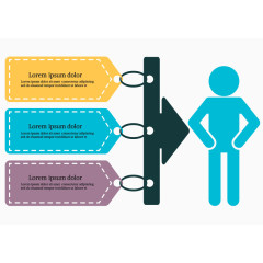 ppt元素蓝色黄色清新