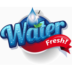 视觉冲击力的矿泉水标签矢量素材