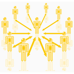 矢量黄色人际关系