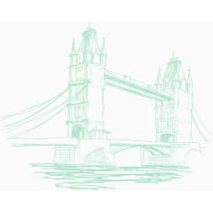 清新的线描ppt背景