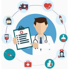 矢量扁平化医疗素材