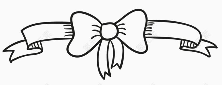 手绘黑白装饰画