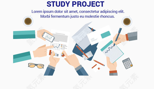 矢量三人讨论学习项目场景